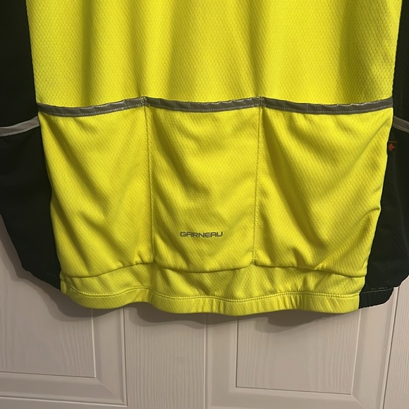 Louis Garneau Cycling Jersey Bicycle Neon Yellow Black - Picture 7 of 11
